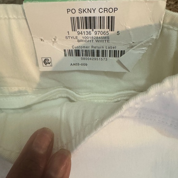 INC International Concepts Cream Straight Leg Denim. Stretch. - Picture 4 of 4